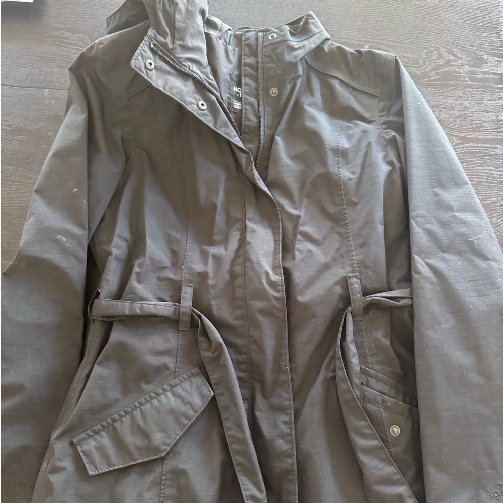 Women's Hooded Belted Raincoat